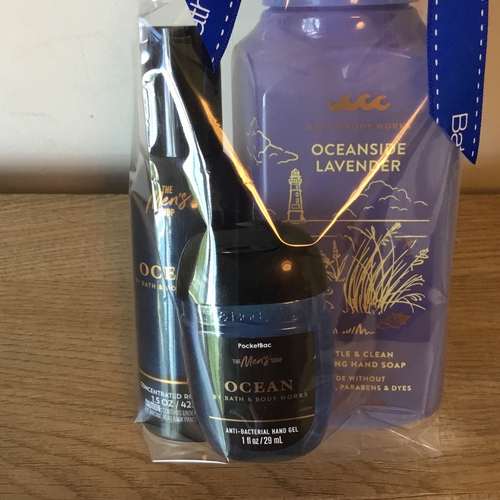 The Men's Shop Bath & Body Works Ocean Hand Gel, Room Spray & Lavender Hand Soap